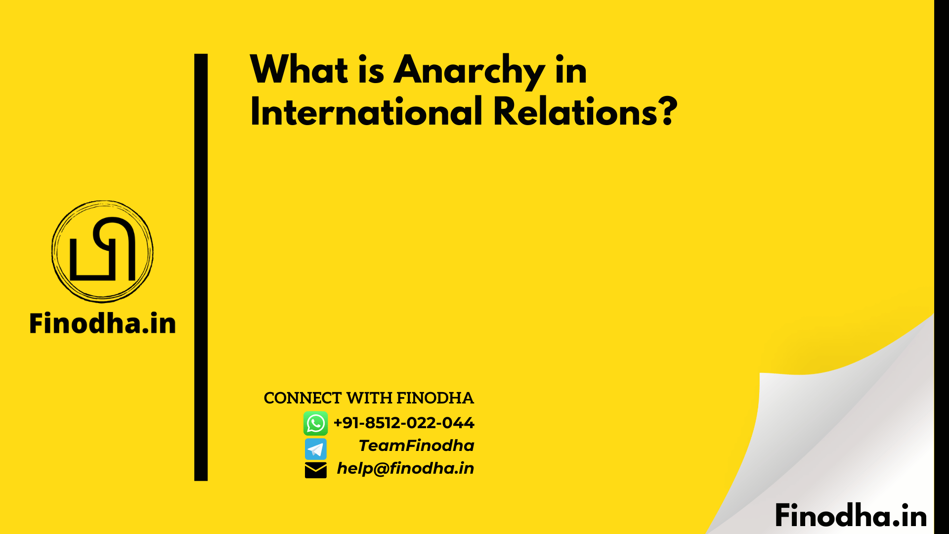 What is Anarchy in International Relations?