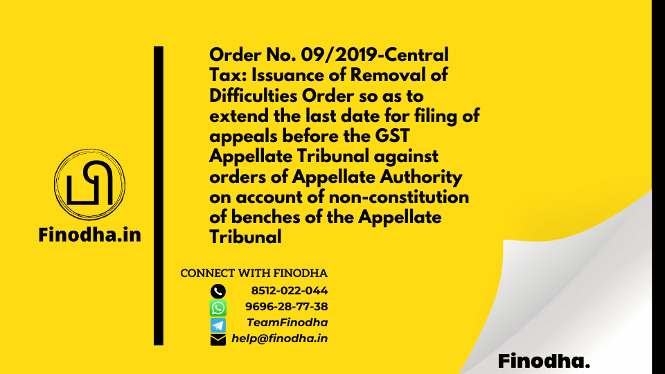 Order No. 09/2019-Central Tax