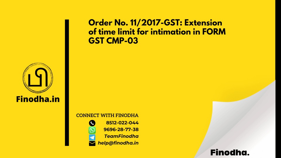 Order No. 11/2017-GST