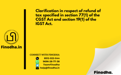 Circular No. 162/18/2021 – GST: Clarification in respect of refund of tax specified in section 77(1) of the CGST Act and section 19(1) of the IGST Act.