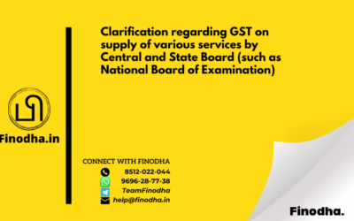 Circular No. 151/07/2021 – GST: Clarification regarding GST on supply of various services by Central and State Board (such as National Board of Examination)