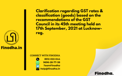 Circular No. 163/19/2021 – GST: Clarification regarding GST rates & classification (goods) based on the recommendations of the GST Council in its 45th meeting held on 17th September, 2021 at Lucknow-reg.