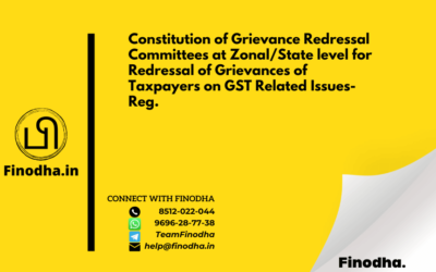 Constitution of Grievance Redressal Committees at Zonal/State level for Redressal of Grievances of Taxpayers on GST Related Issues-Reg.