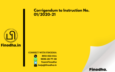 Corrigendum to Instruction No. 01/2020-21