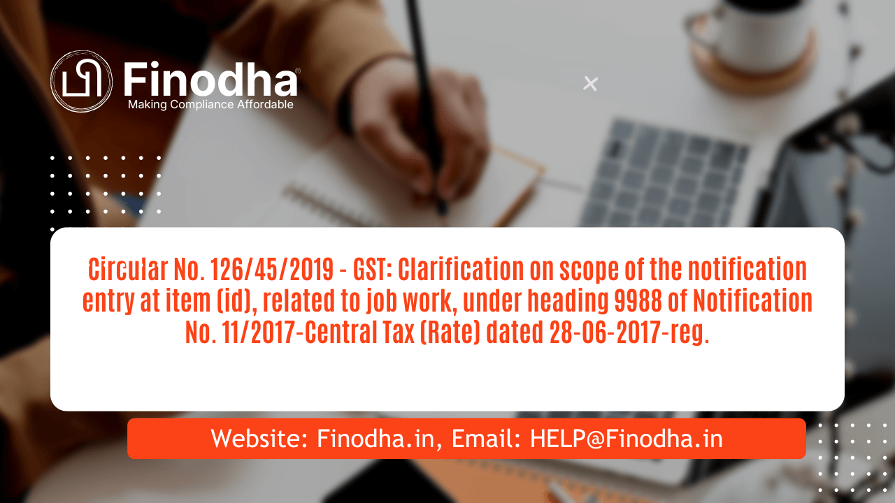 Circular No. 126/45/2019 - GST