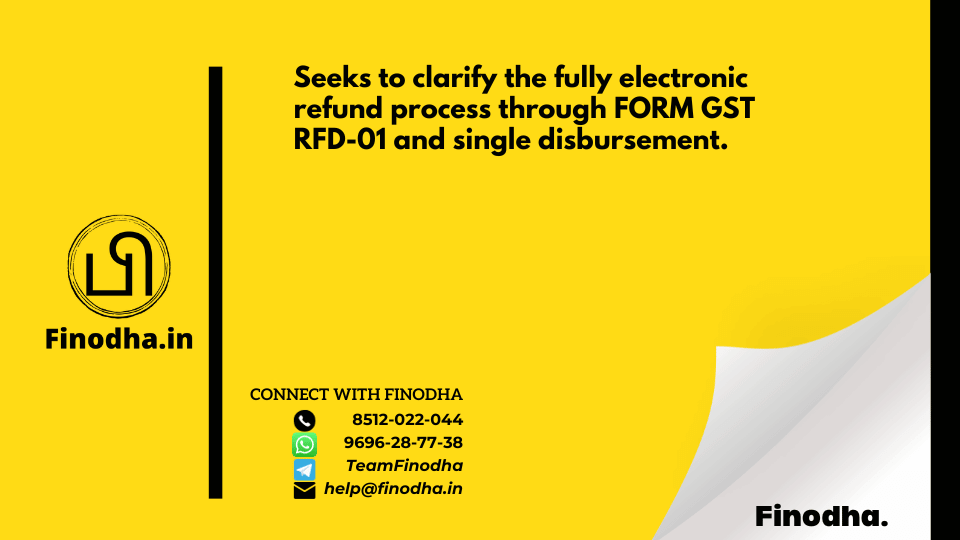 Refund of Unutilized ITC on Zero Rated Outward Supply of Exempted Goods