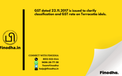 Circular No. 20/20/2017 – IGST: GST dated 22.11.2017 is issued to clarify classification and GST rate on Terracotta idols.