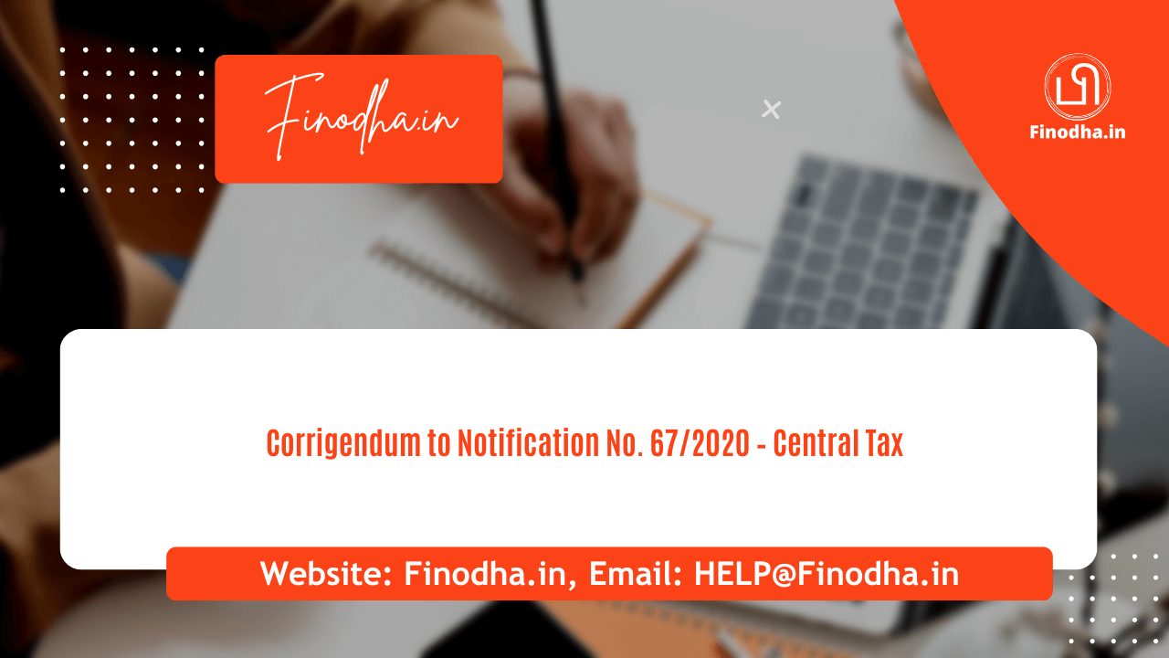 Notification No. 67/2020