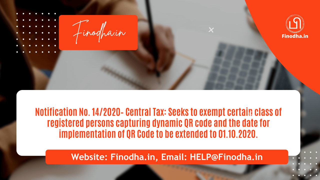 Notification No. 14/2020 – Central Tax