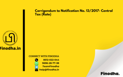 Corrigendum to Notification No. 13/2017- Central Tax (Rate)