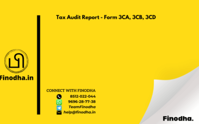 Tax Audit Report – Form 3CA, 3CB, 3CD