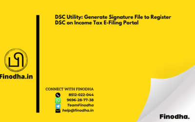 DSC Utility: Generate Signature File to Register DSC on Income Tax E-Filing Portal