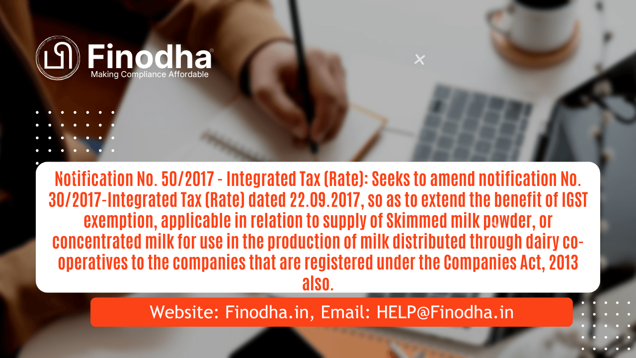 Notification No. 50/2017