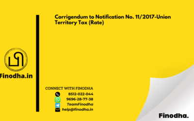 Corrigendum to Notification No. 11/2017-Union Territory Tax (Rate)