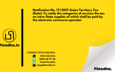 Notification No. 17/2017-Union Territory Tax (Rate): To notify the categories of services the tax on intra-State supplies of which shall be paid by the electronic commerce operator