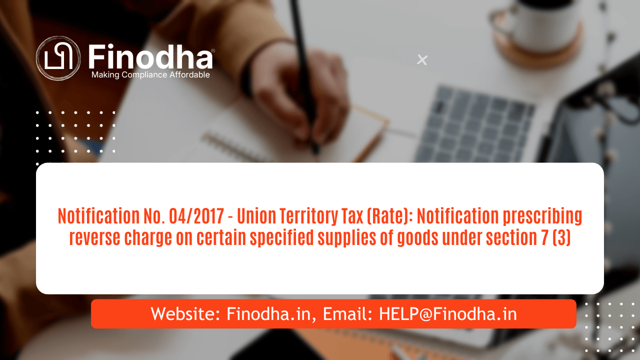 Notification No. 04/2017 – UTTR