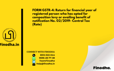 FORM GSTR-4: Return for financial year of registered person who has opted for composition levy or availing benefit of notification No. 02/2019- Central Tax (Rate)