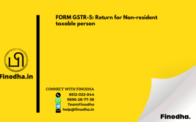 FORM GSTR-5: Return for Non-resident taxable person