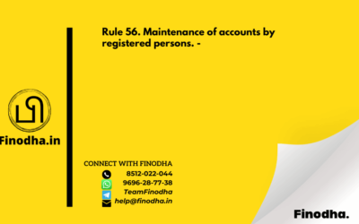 Rule 56. Maintenance of accounts by registered persons. –