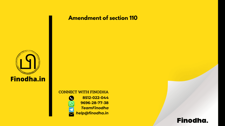 Amendment of section 110