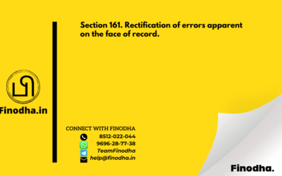 Section 161. Rectification of errors apparent on the face of record.-