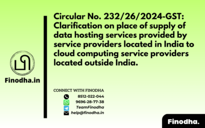 Circular No. 232/26/2024-GST: Data Hosting Service Provider.