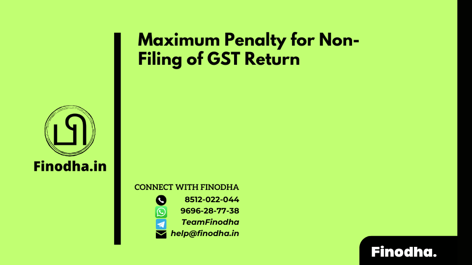 Maximum Penalty for Non-Filing of GST Return