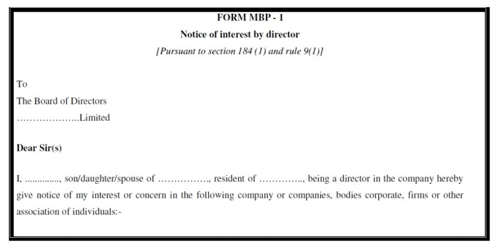 FORM MBP-1: Director's interest | Format, Penalty, Explained 1 mbp 1 2 1