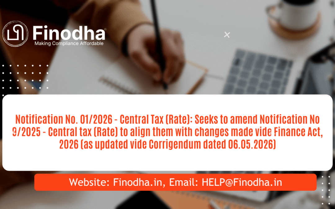 Notification No. 01/2026 – Central Tax (Rate) Explained