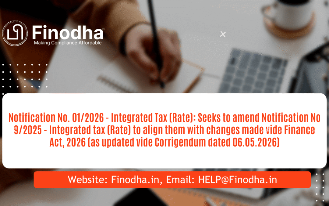 Notification No. 01/2026 – Integrated Tax (Rate) Explained